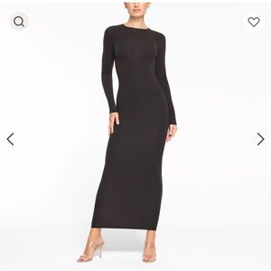 SKIMS Black Long Sleeve Dress